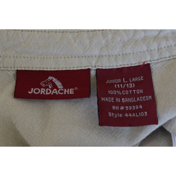 Vintage 90s Jordache All‎ Cotton  Shirt size JUNIOR LARGE - Picture 8 of 10